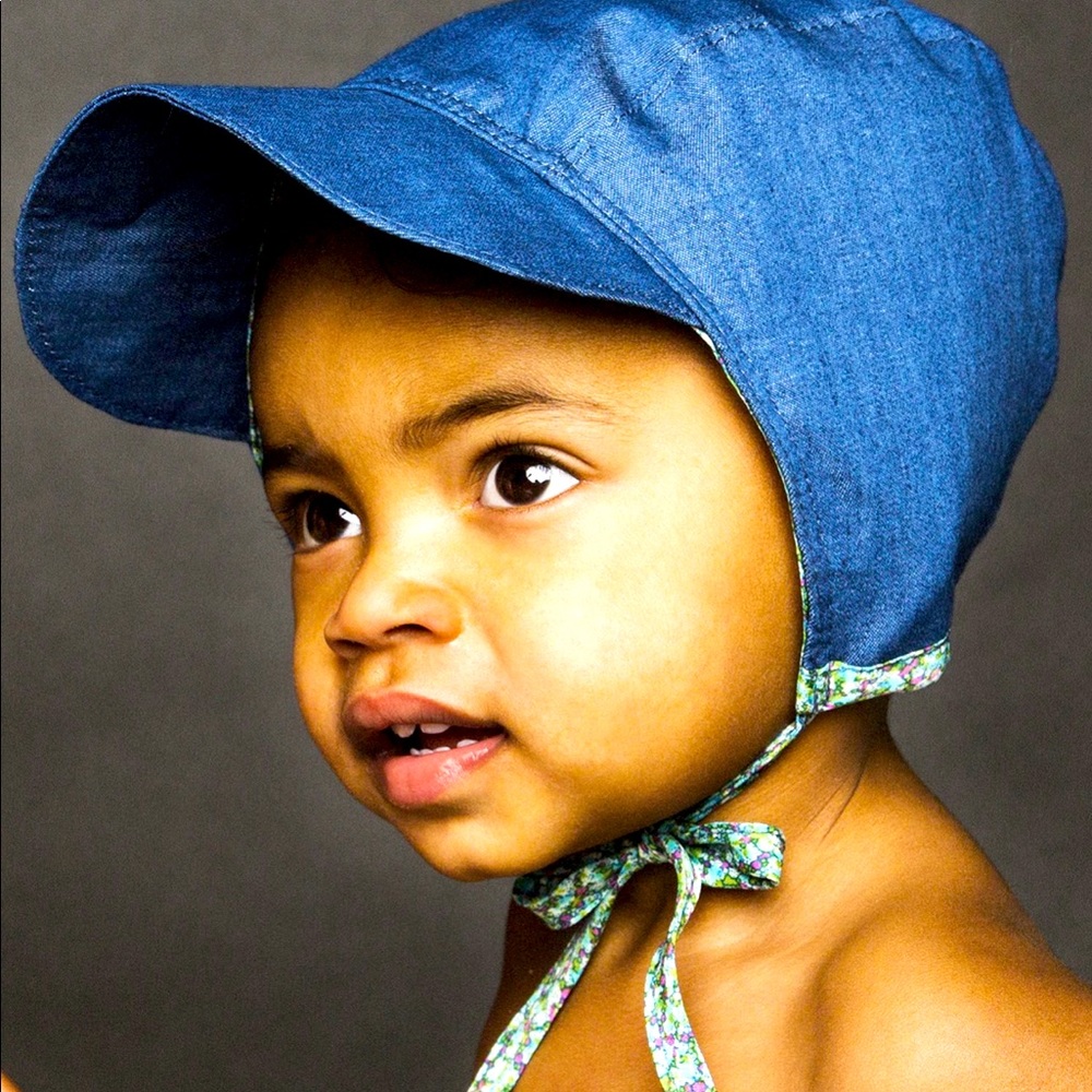Mömö Cool Kid Beanie-Denim Baby Bonnet